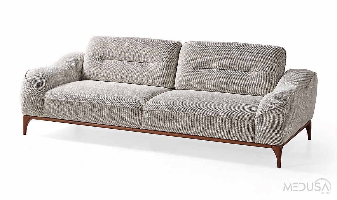Medusa Home Mobilya - Sista Ceviz Üçlü Koltuk