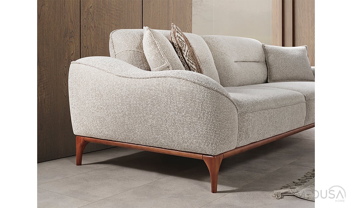 Medusa Home Mobilya - Sista Ceviz Üçlü Koltuk