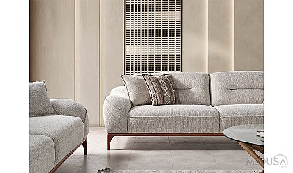 Medusa Home Mobilya - Sista Ceviz Üçlü Koltuk