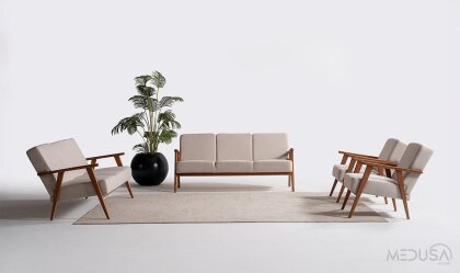 Medusa Home Mobilya - Skana Dark Koltuk Takımı