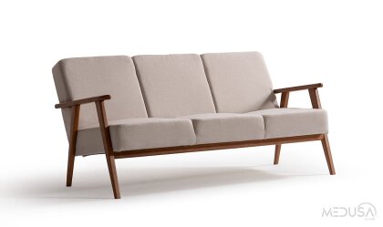 Medusa Home Mobilya - Skana Dark Üçlü Koltuk