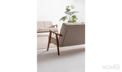 Medusa Home Mobilya - Skana Dark Üçlü Koltuk