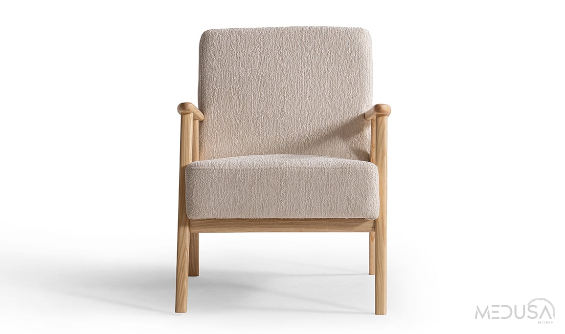 Medusa Home Mobilya - Skana White Berjer