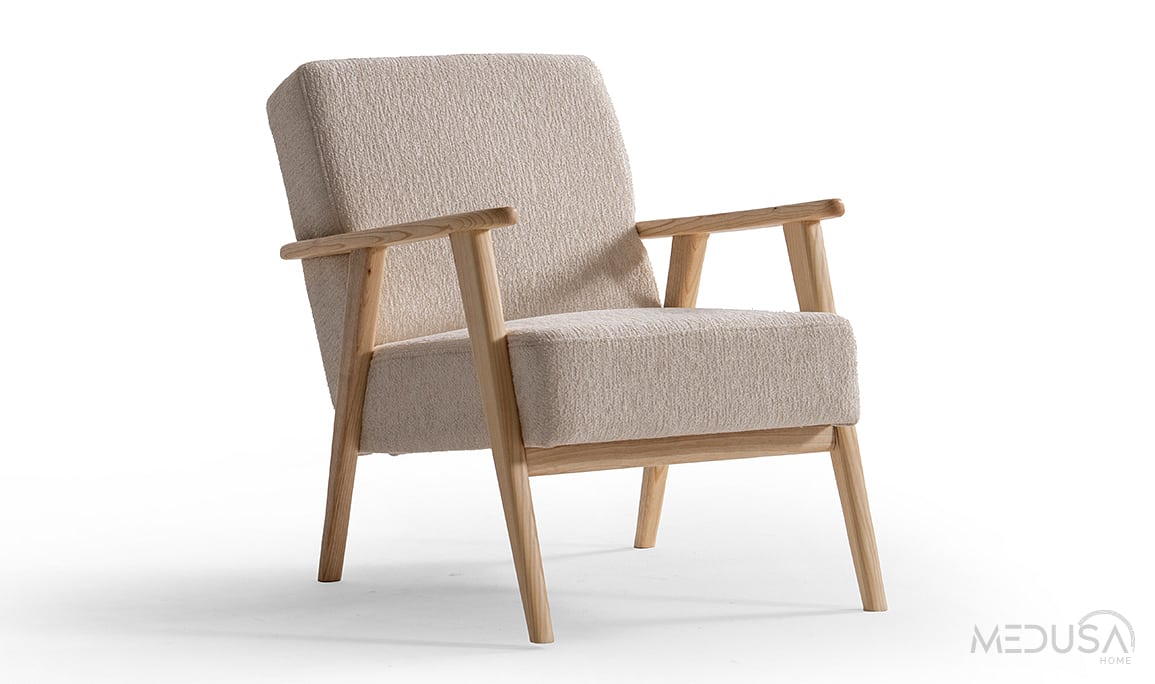 Medusa Home Mobilya - Skana White Berjer