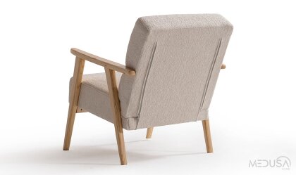 Medusa Home Mobilya - Skana White Berjer