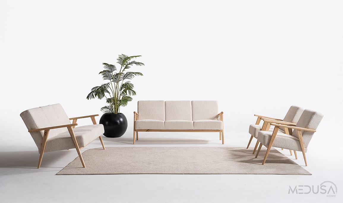 Medusa Home Mobilya - Skana White Koltuk Takımı