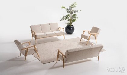 Medusa Home Mobilya - Skana White Koltuk Takımı