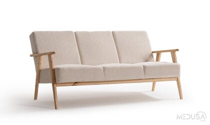 Medusa Home Mobilya - Skana White Üçlü Koltuk