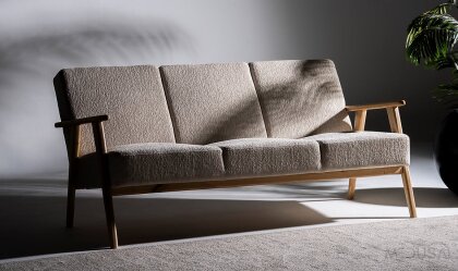 Medusa Home Mobilya - Skana White Üçlü Koltuk