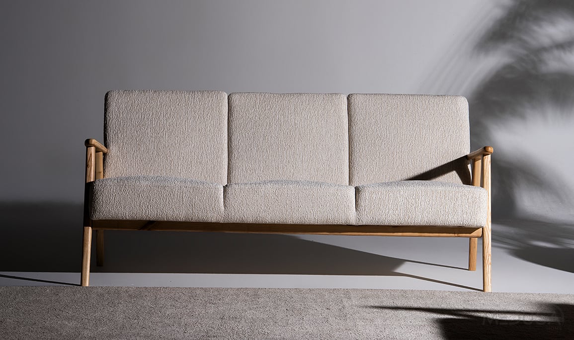 Medusa Home Mobilya - Skana White Üçlü Koltuk