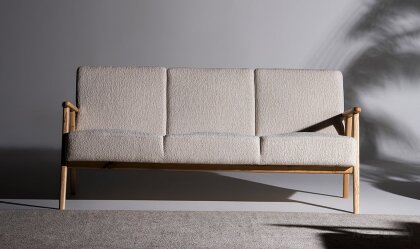 Medusa Home Mobilya - Skana White Üçlü Koltuk