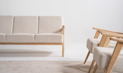 Medusa Home Mobilya - Skana White Üçlü Koltuk