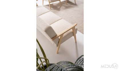 Medusa Home Mobilya - Skana White Üçlü Koltuk