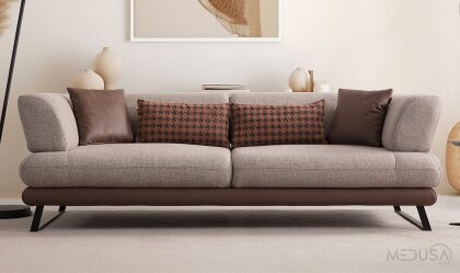 Medusa Home - Soft Açık Kahve Üçlü Koltuk Medusa Home - Soft Açık Kahve Üçlü Koltuk