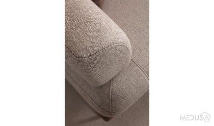 Medusa Home Mobilya - Soft Açık Kahve Üçlü Koltuk