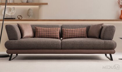 Medusa Home - Soft Kahve Üçlü Koltuk Medusa Home - Soft Kahve Üçlü Koltuk