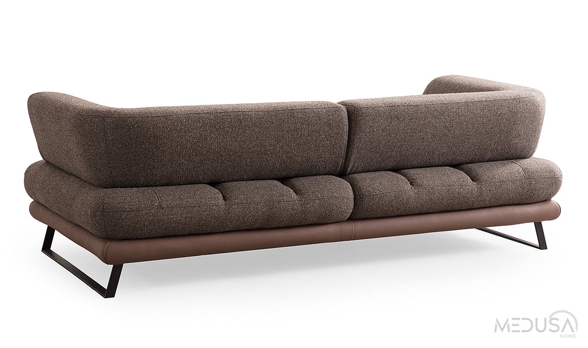 Medusa Home Mobilya - Soft Kahve Üçlü Koltuk