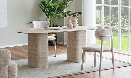 Medusa Home - Soft Traverten Mutfak Masası