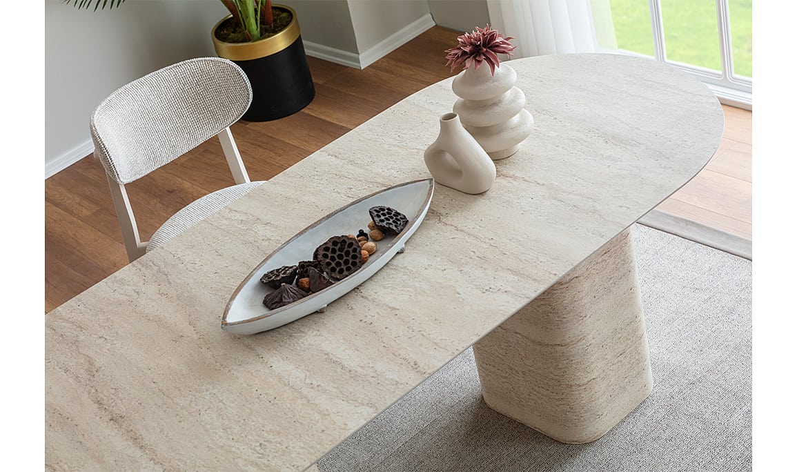 Medusa Home Mobilya - Soft Traverten Mutfak Masası