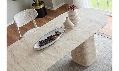 Medusa Home Mobilya - Soft Traverten Mutfak Masası