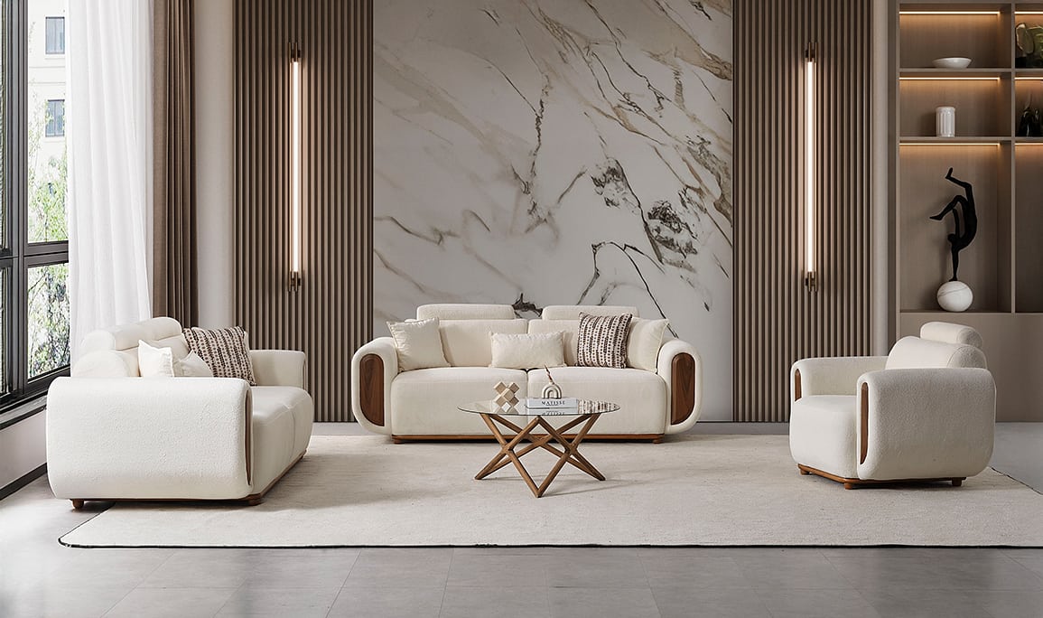 Medusa Home Mobilya - Soho Ceviz Koltuk Takımı