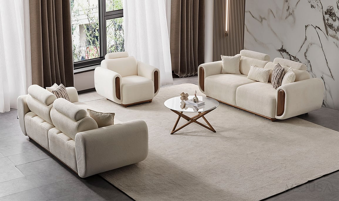 Medusa Home Mobilya - Soho Ceviz Koltuk Takımı