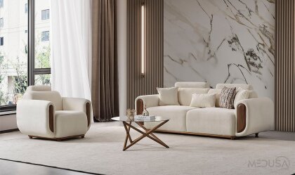 Medusa Home Mobilya - Soho Ceviz Koltuk Takımı