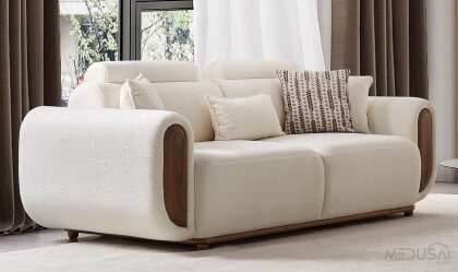Medusa Home Mobilya - Soho Ceviz Üçlü Koltuk