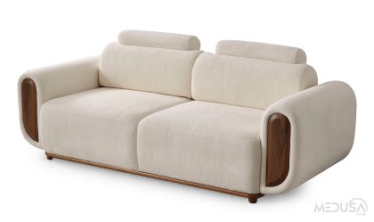 Medusa Home Mobilya - Soho Ceviz Üçlü Koltuk