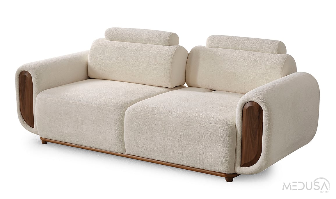 Medusa Home Mobilya - Soho Ceviz Üçlü Koltuk