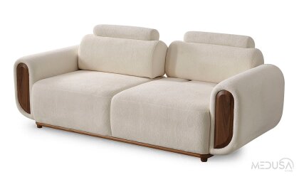 Medusa Home Mobilya - Soho Ceviz Üçlü Koltuk