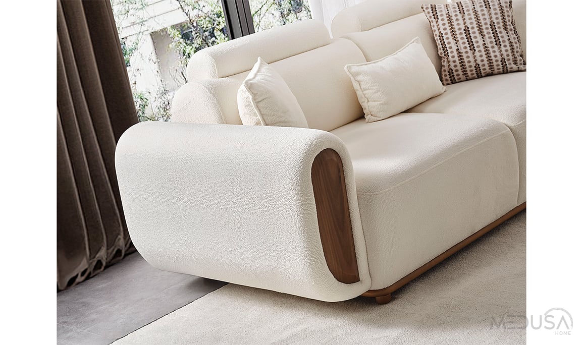 Medusa Home Mobilya - Soho Ceviz Üçlü Koltuk