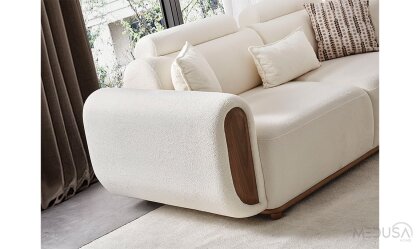 Medusa Home Mobilya - Soho Ceviz Üçlü Koltuk