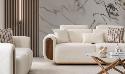 Medusa Home Mobilya - Soho Ceviz Üçlü Koltuk