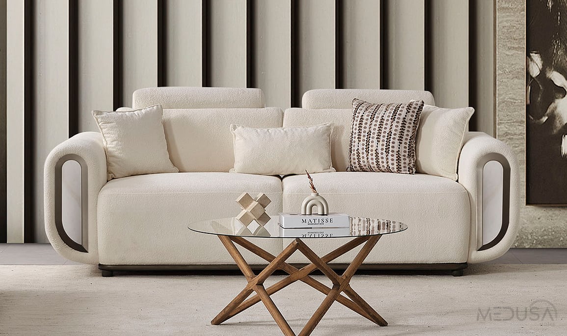 Medusa Home Mobilya - Soho Mermer Üçlü Koltuk
