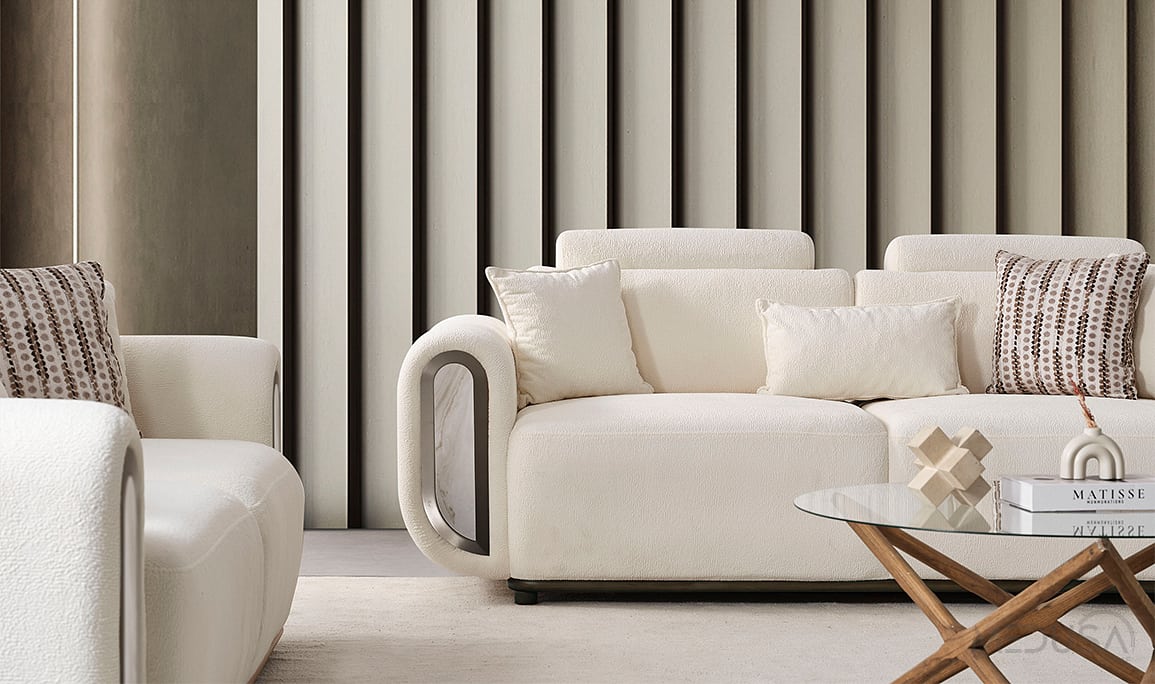 Medusa Home Mobilya - Soho Mermer Üçlü Koltuk