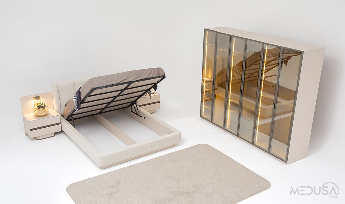 Medusa Home Mobilya - Solea Glass Yatak Odası