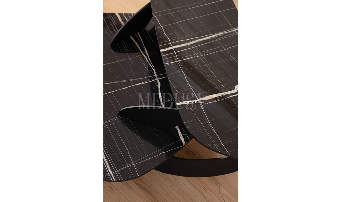 Medusa Home Mobilya - Solid Siyah Orta Sehpa