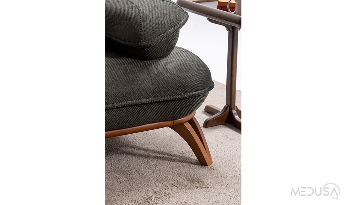 Medusa Home Mobilya - Solya Antrasit Üçlü Koltuk