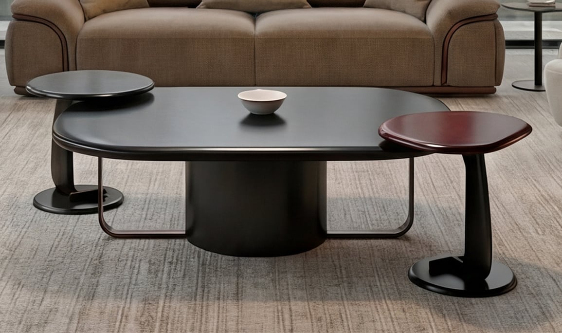 Medusa Home Mobilya - Sora Luxury Geometrik Yan Sehpa