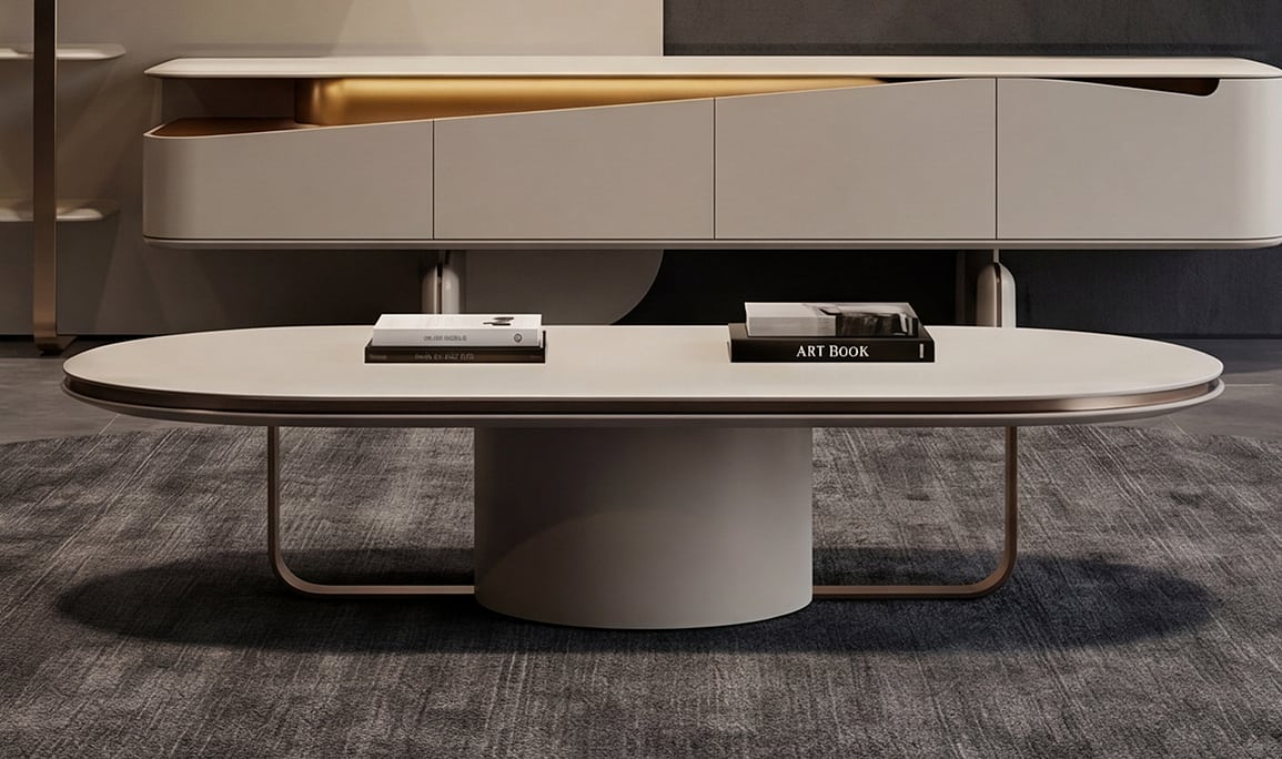 Medusa Home Mobilya - Sora Luxury Krem Orta Sehpa