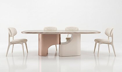 Medusa Home - Sora Luxury Krem Yemek Masası