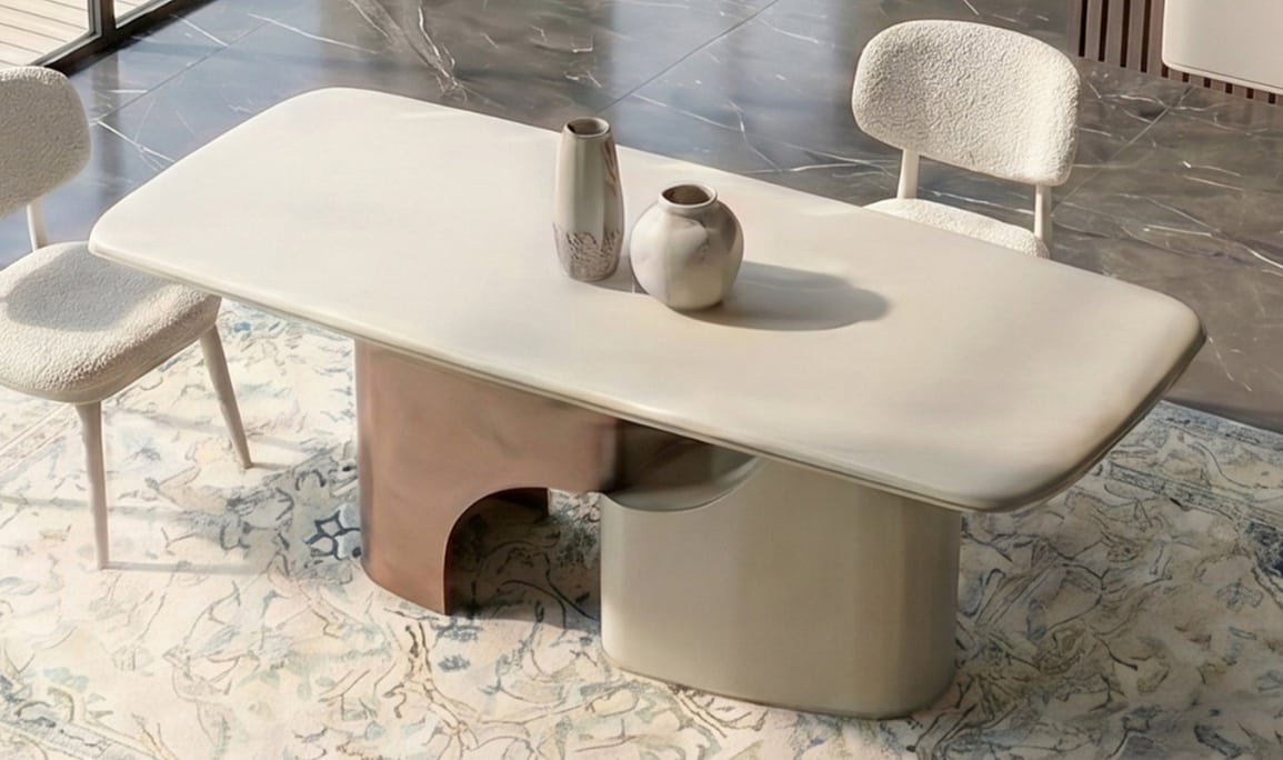 Medusa Home Mobilya - Sora Luxury Krem Yemek Masası