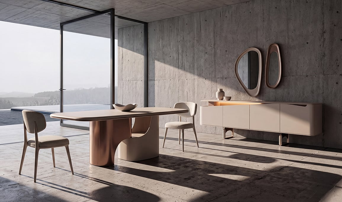 Medusa Home Mobilya - Sora Luxury Krem Yemek Odası
