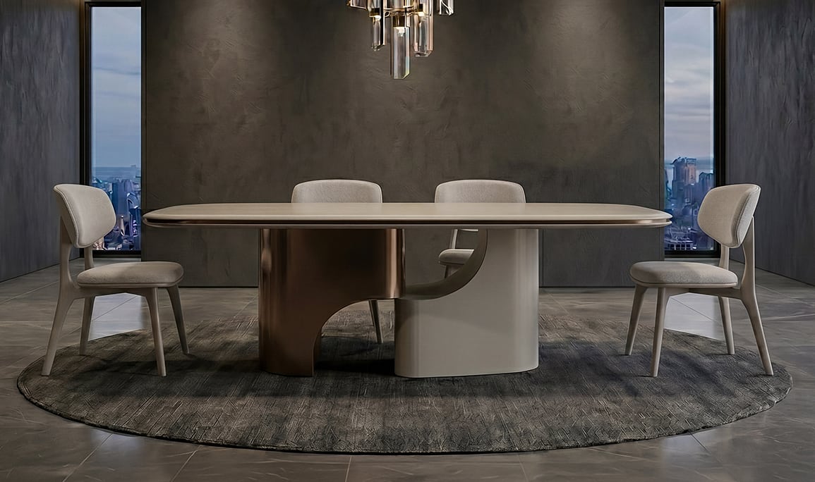 Medusa Home Mobilya - Sora Luxury Krem Yemek Odası