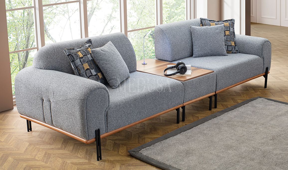 Medusa Home Mobilya - Soren Üçlü Koltuk (Sehpalı)