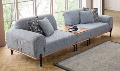 Medusa Home Mobilya - Soren Üçlü Koltuk (Sehpalı)