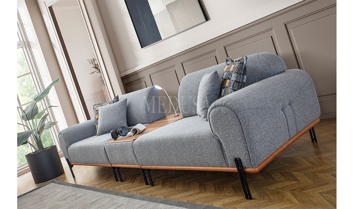 Medusa Home Mobilya - Soren Üçlü Koltuk (Sehpalı)