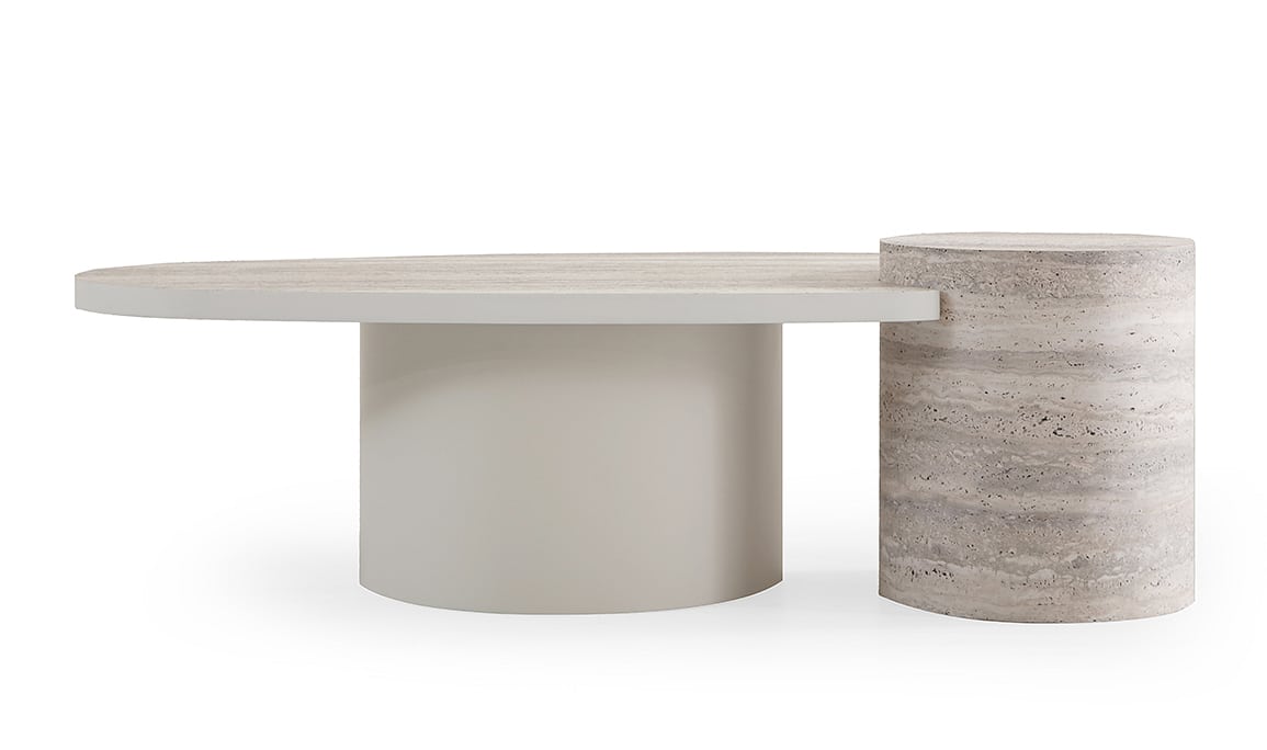 Medusa Home Mobilya - Sorf Traverten Sehpa Seti