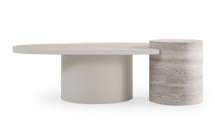 Medusa Home Mobilya - Sorf Traverten Sehpa Seti